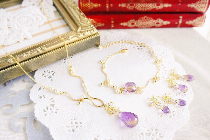 へし切長谷部 アメトリンのウェーブブレスレット