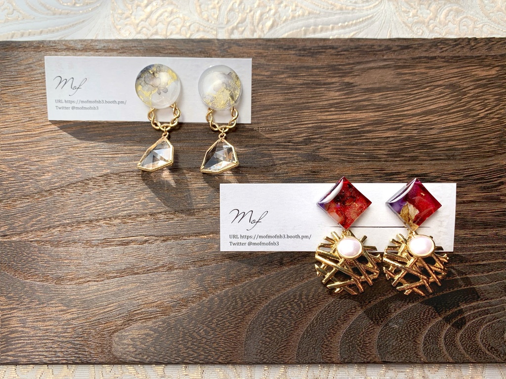 マーブルシリーズ 鶴丸 大倶利伽羅 長谷部 山鳥毛 長義イヤリング・ピアス