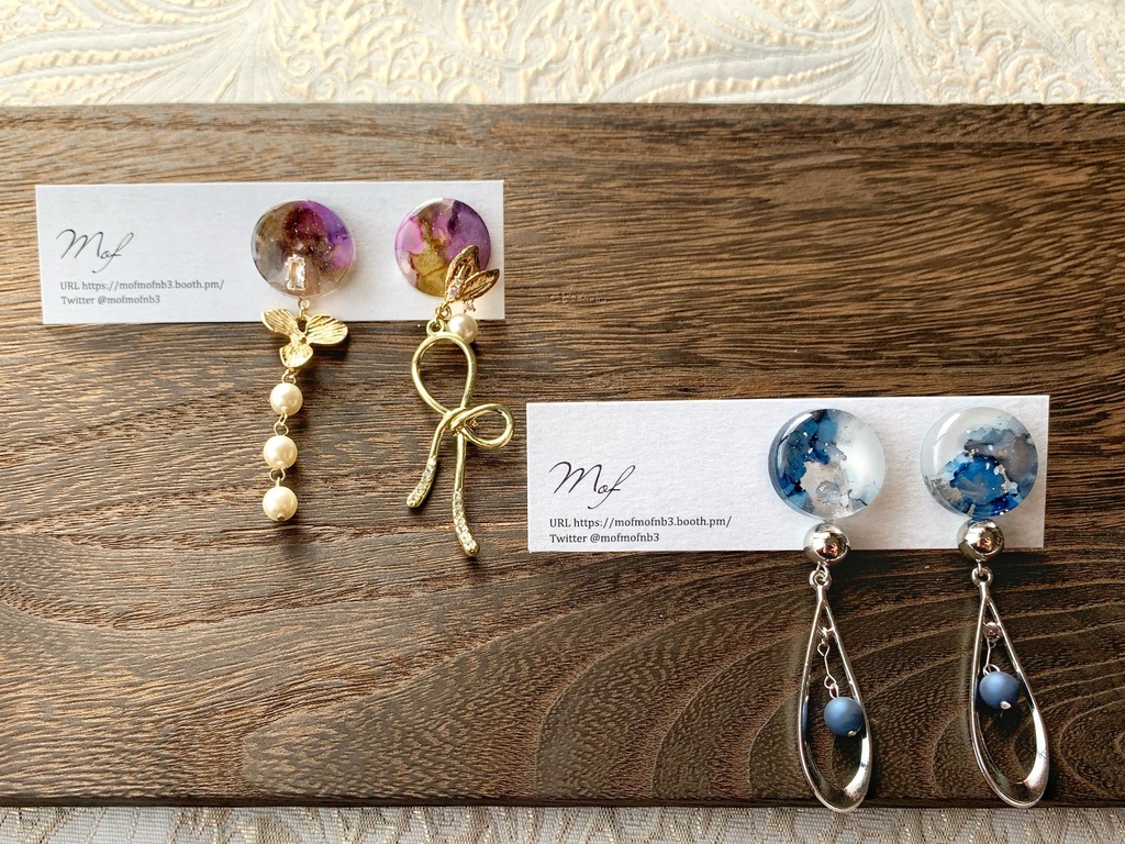 マーブルシリーズ 鶴丸 大倶利伽羅 長谷部 山鳥毛 長義イヤリング・ピアス