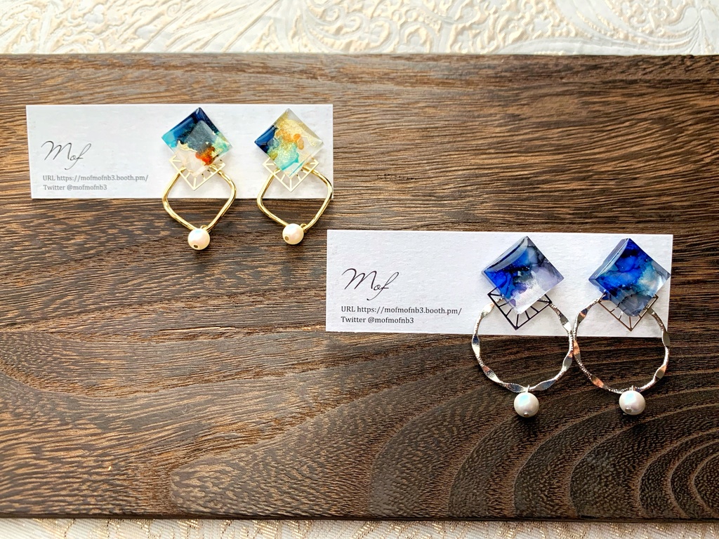 マーブルシリーズ 鶴丸 大倶利伽羅 長谷部 山鳥毛 長義イヤリング・ピアス