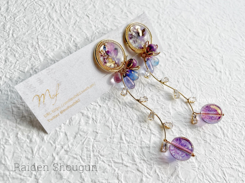 【原神】雷電将軍・八重神子・宵宮・珊瑚宮心海イメージイヤリング・ピアス