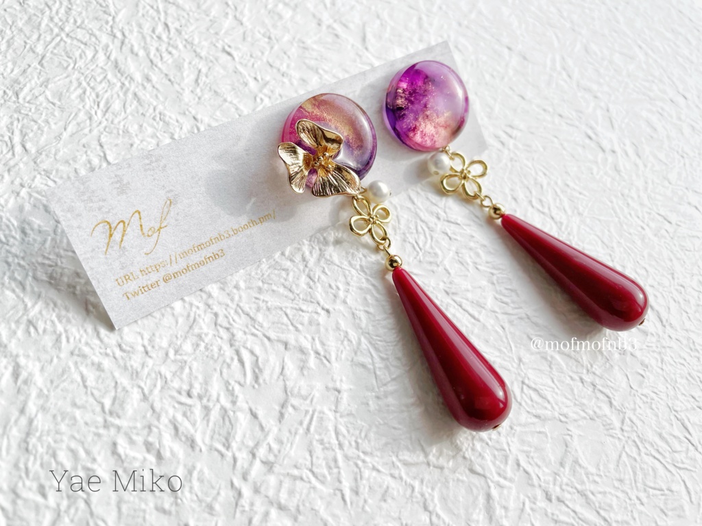 【原神】雷電将軍・八重神子・宵宮・珊瑚宮心海イメージイヤリング・ピアス