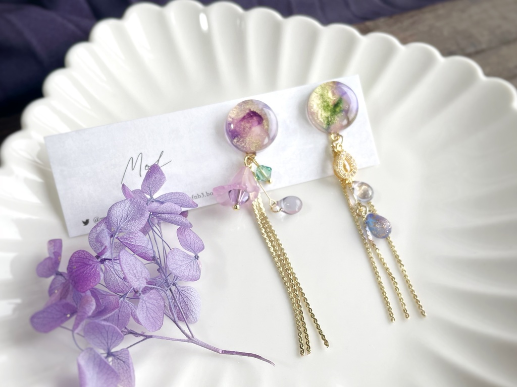 豊前江•桑名江・松井江•篭手切江こつぶマーブルイヤリング・ピアス