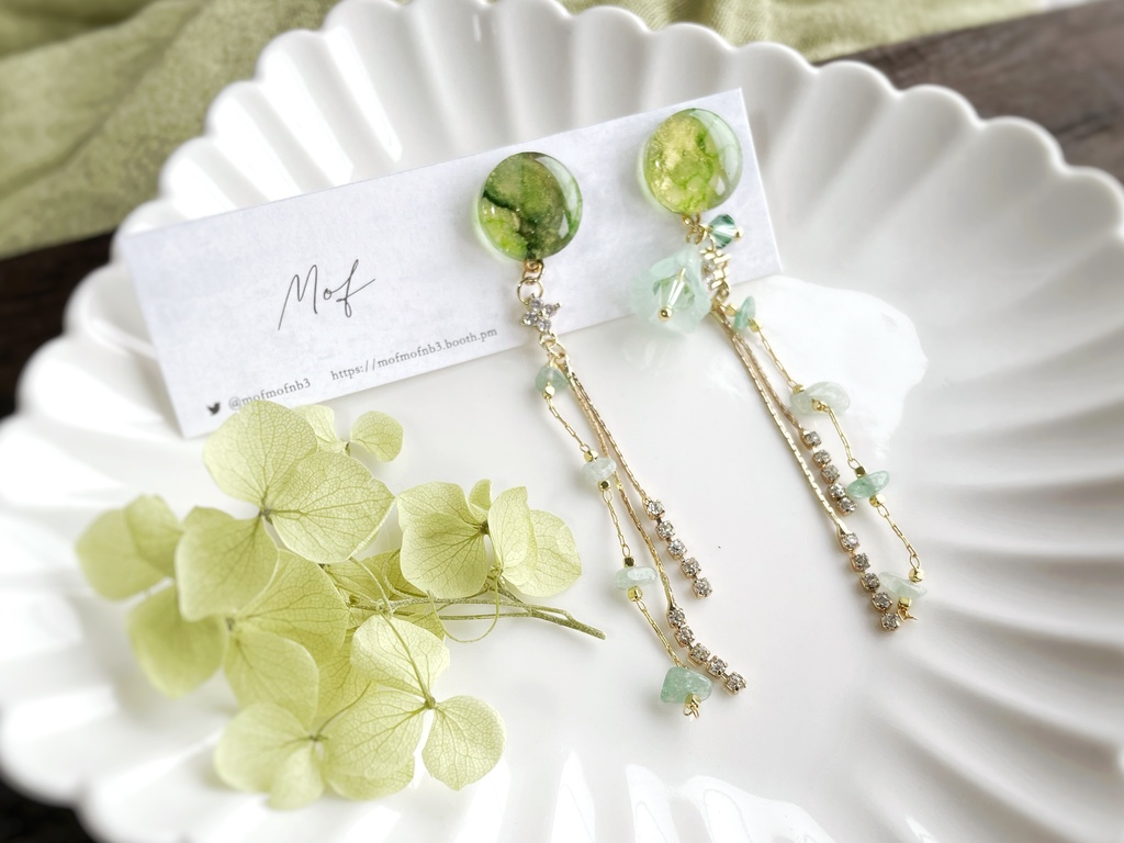 豊前江•桑名江・松井江•篭手切江こつぶマーブルイヤリング・ピアス