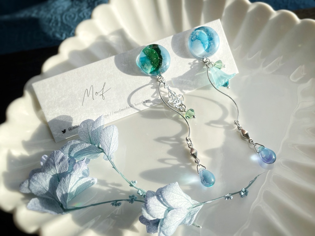 豊前江•桑名江・松井江•篭手切江こつぶマーブルイヤリング・ピアス