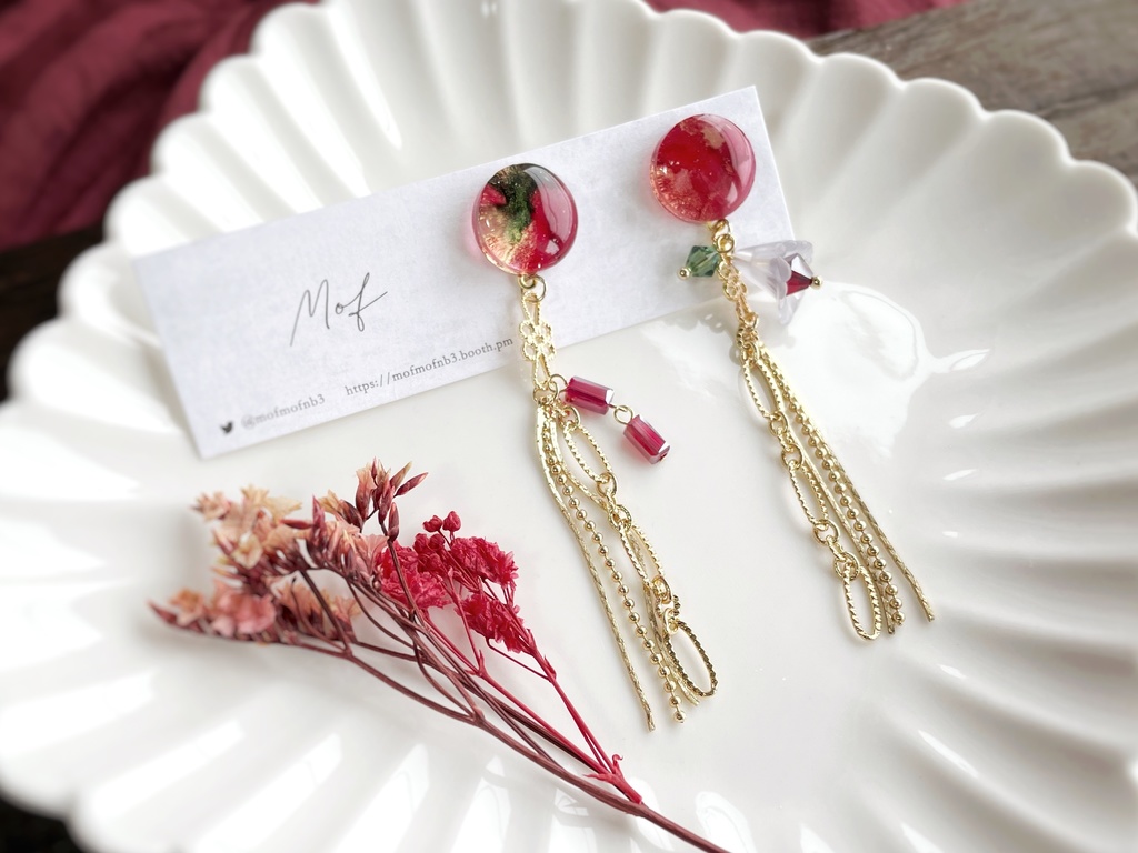 豊前江•桑名江・松井江•篭手切江こつぶマーブルイヤリング・ピアス