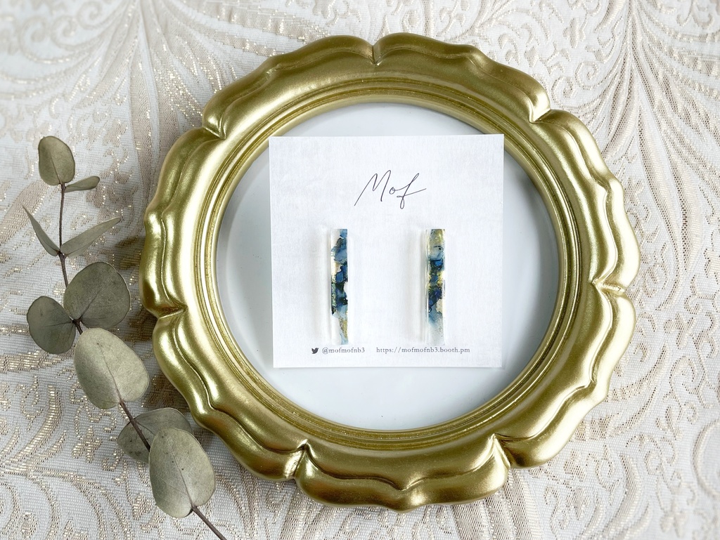 スティックマーブルイヤリング・ピアス〈初期刀・長義・和泉守・鶴丸 極〉