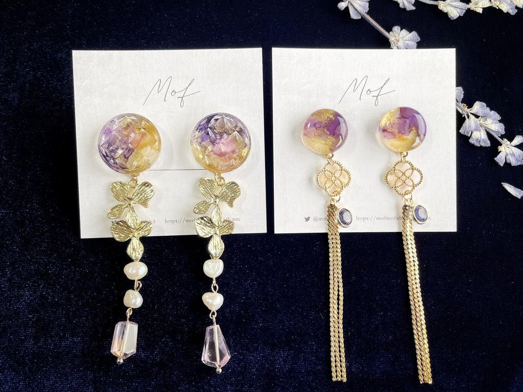 マーブルイヤリング・ピアス《長義・一期一振・小竜・山姥切国広・和泉守》