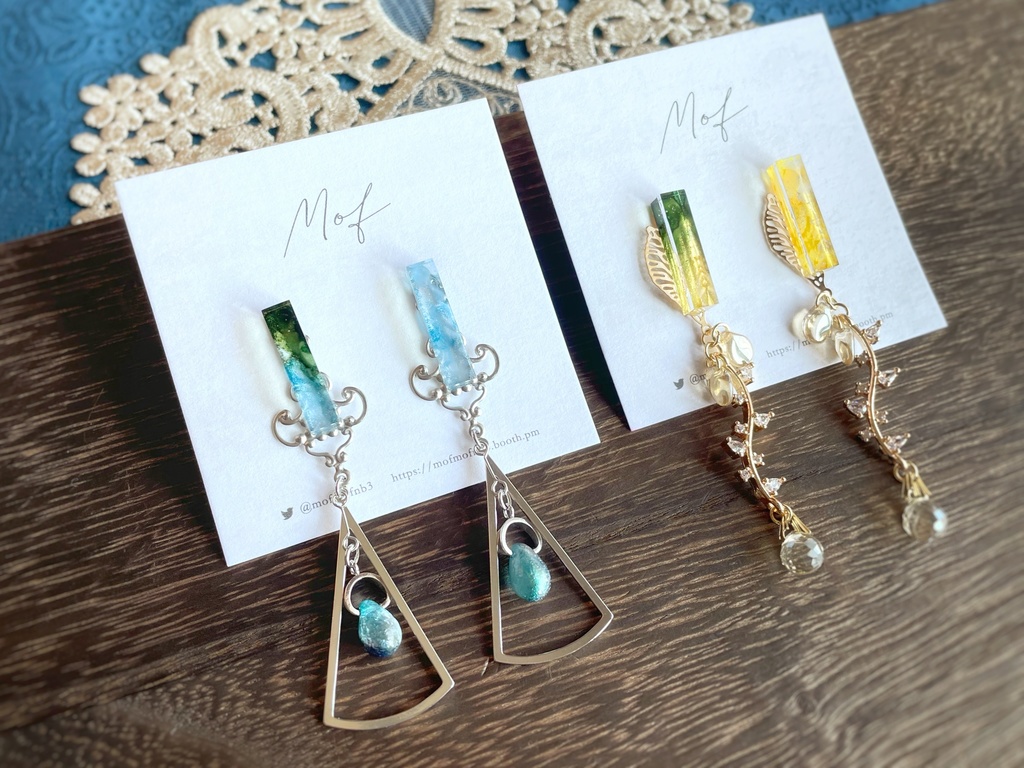 江 スティックマーブルスイングイヤリング・ピアス