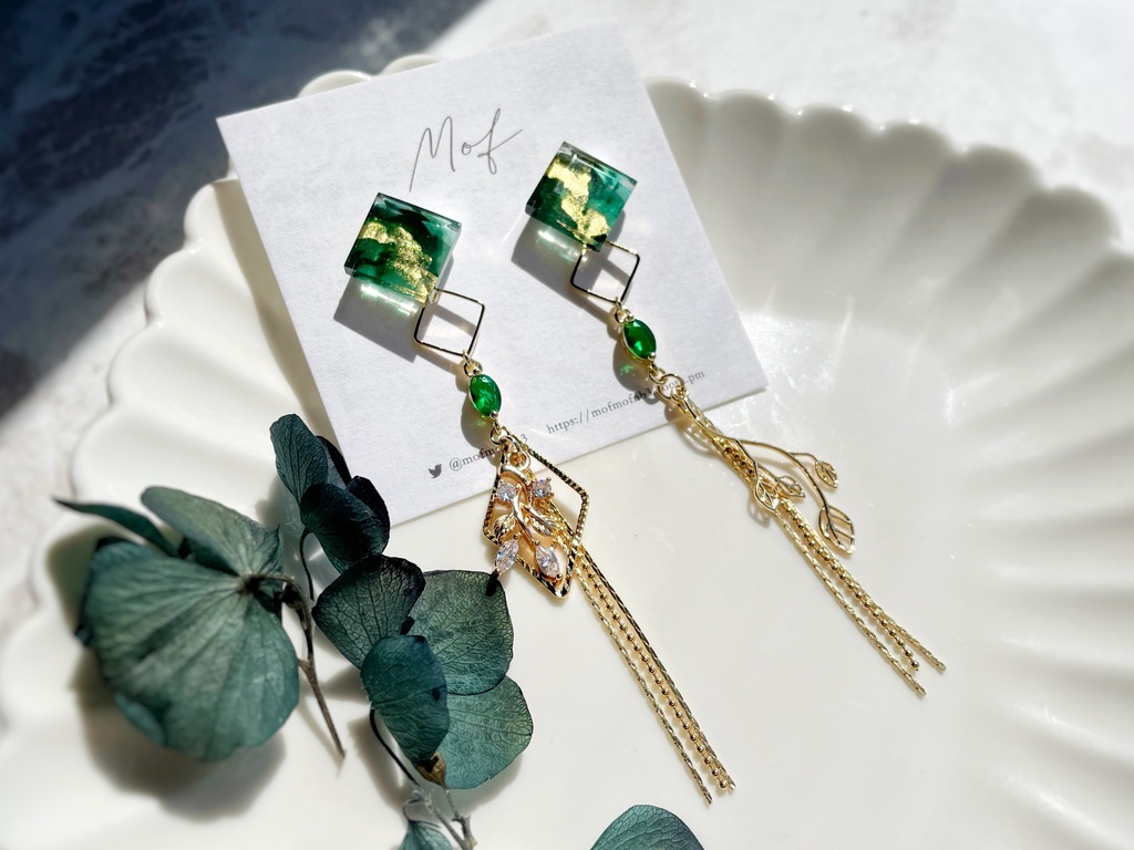 原神 スクエアカット イヤリング・ピアス