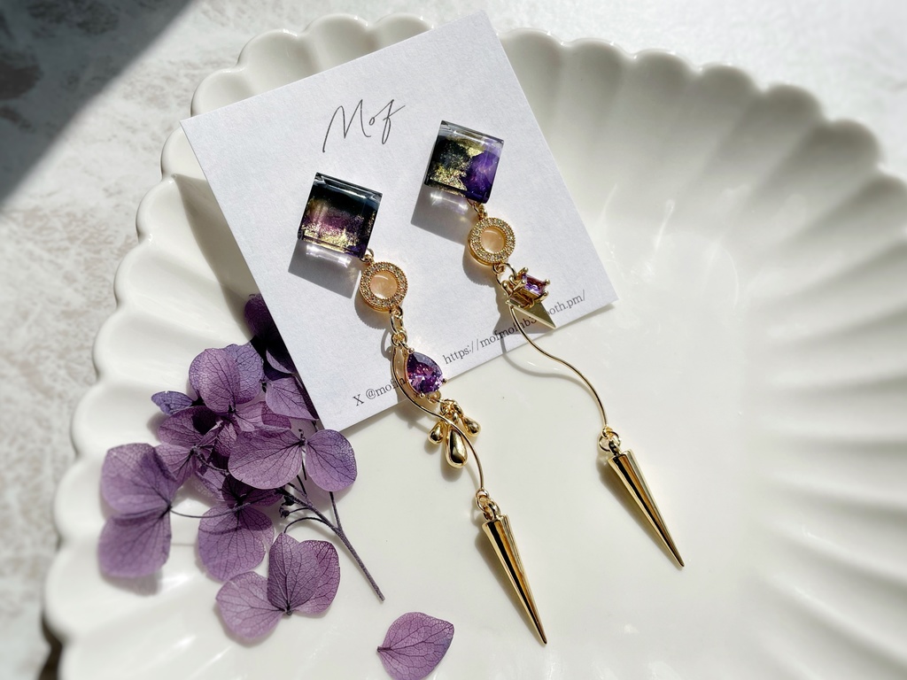 原神 スクエアカット イヤリング・ピアス