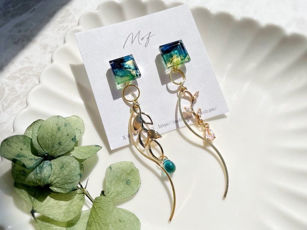 原神 スクエアカット イヤリング・ピアス