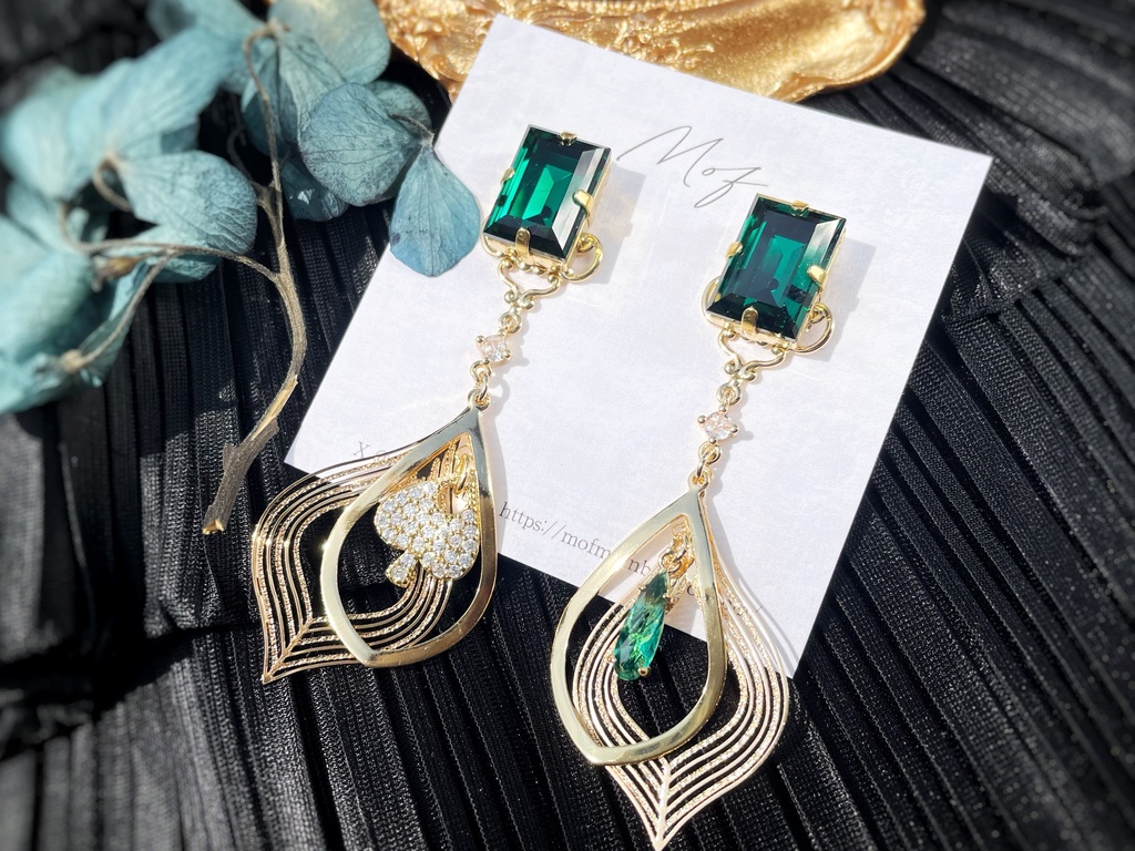 【スタレ】アベンチュリン スペードのイヤリング・ピアス