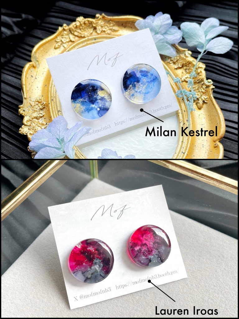 🌈🕒ミラン、ローレン推しカラーイヤリング・ピアス