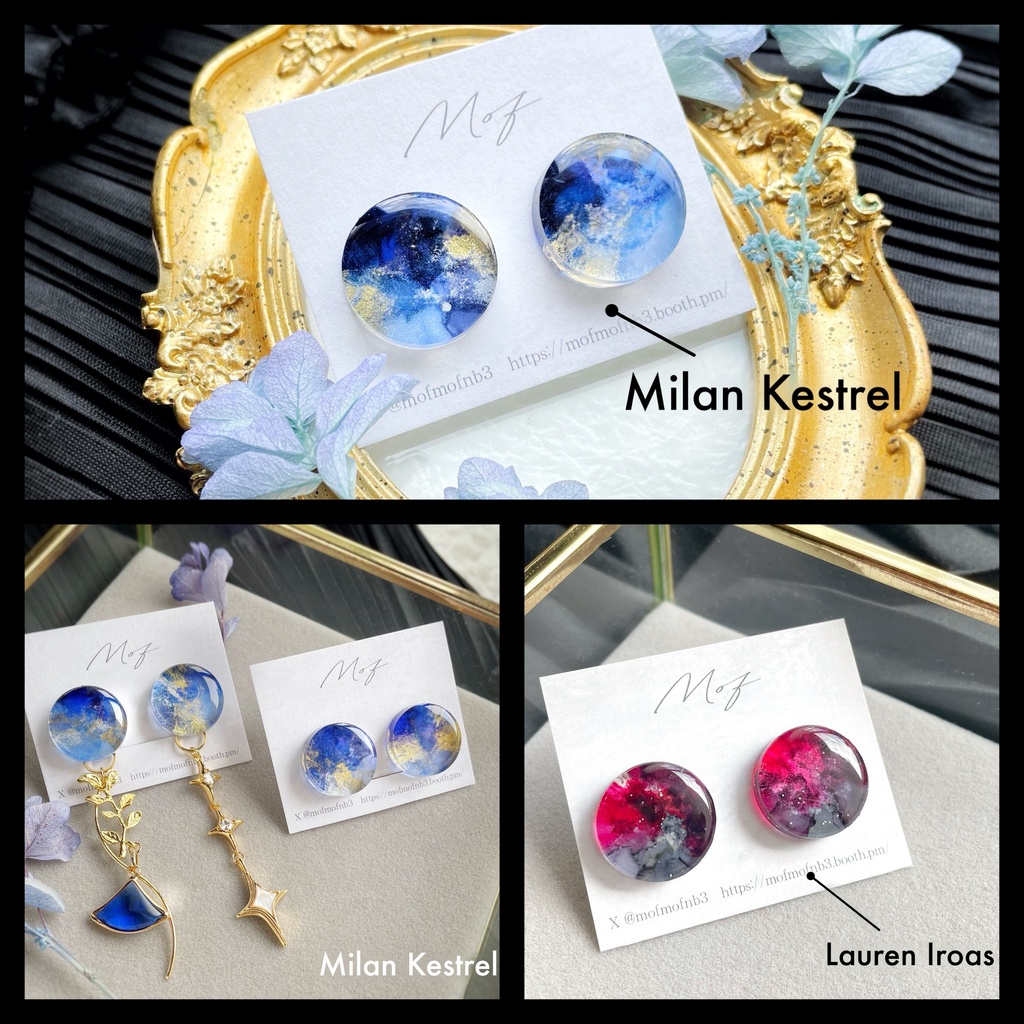 🌈🕒ミラン、ローレン推しカラーイヤリング・ピアス