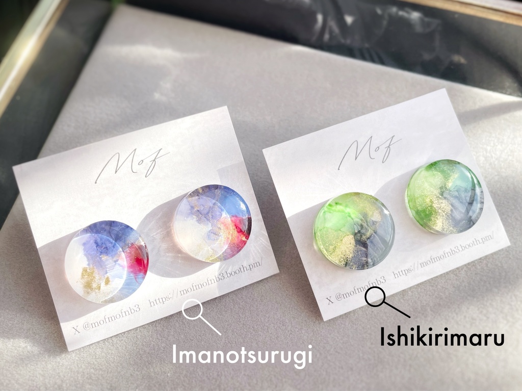 【とうらぶ】マーブルイヤリング・ピアス 【十周年出演キャラ】