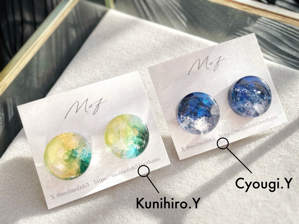 【とうらぶ】マーブルイヤリング・ピアス 【十周年出演キャラ】