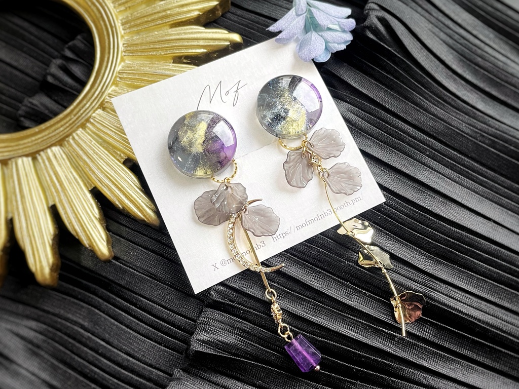 【スタレ】ファイノン・モーディスマーブルイヤリング・ピアス