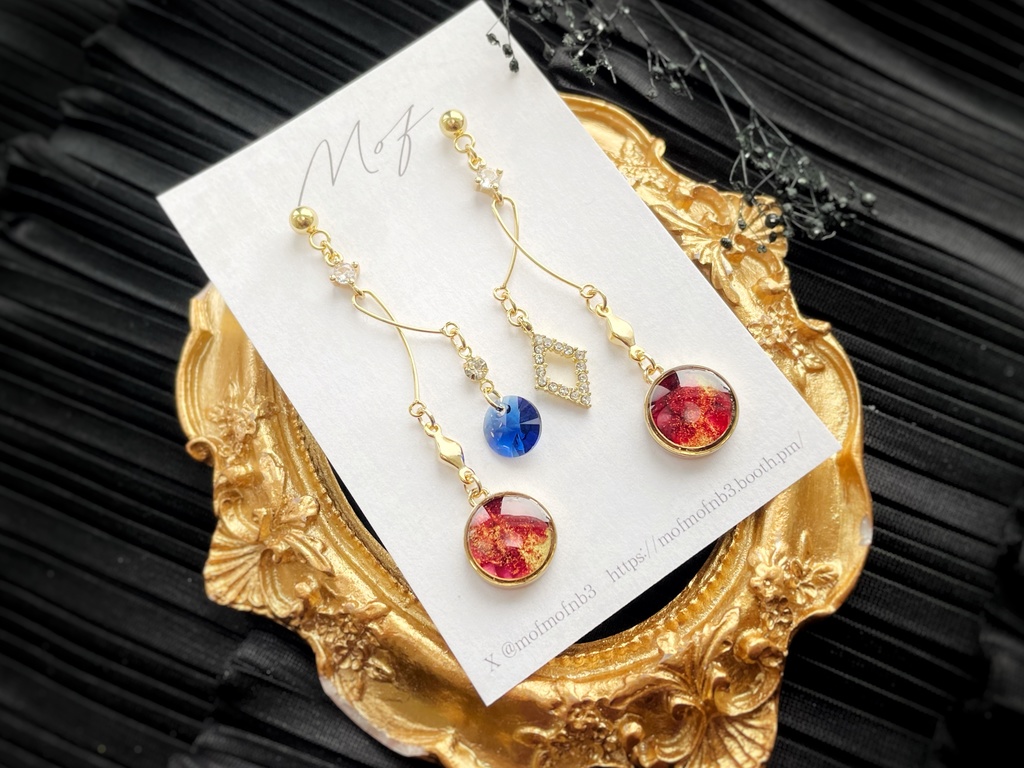 【スタレ】ファイノン・モーディスマーブルイヤリング・ピアス