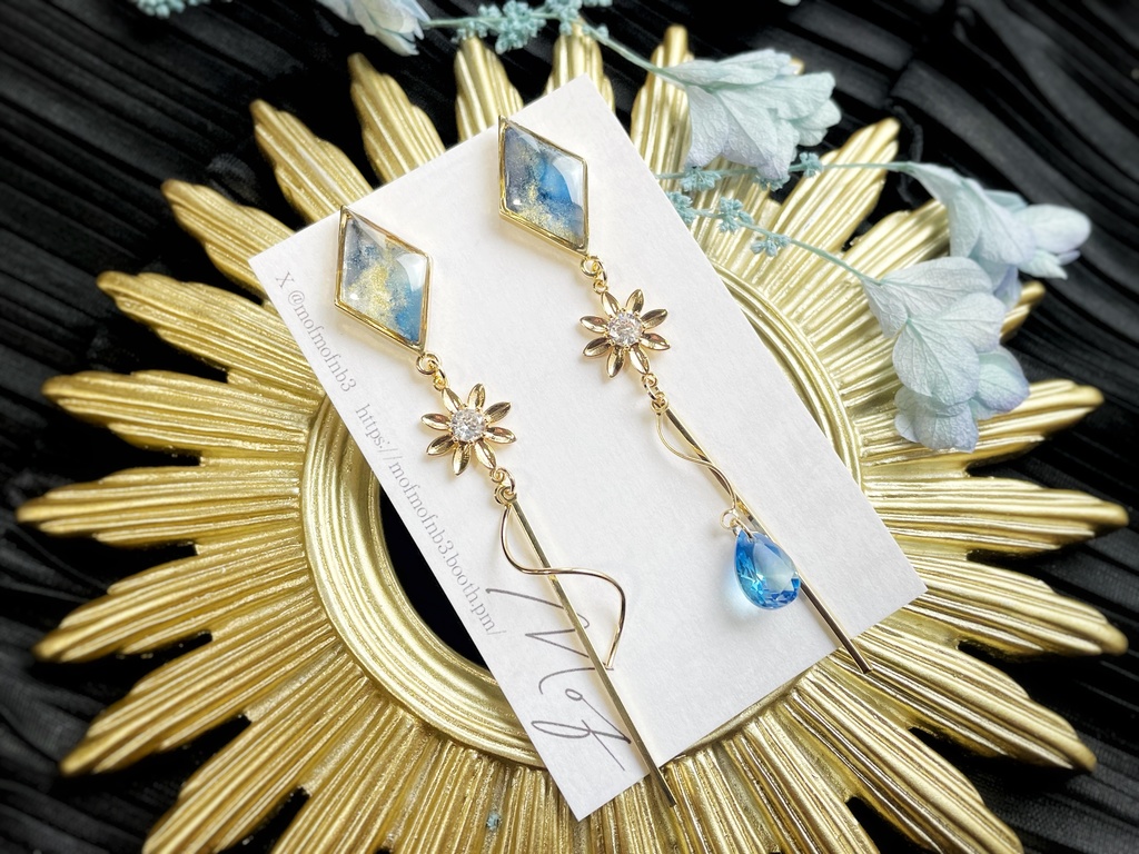 【スタレ】ファイノン・モーディスマーブルイヤリング・ピアス