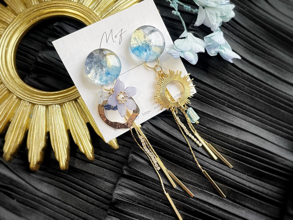 【スタレ】ファイノン・モーディスマーブルイヤリング・ピアス