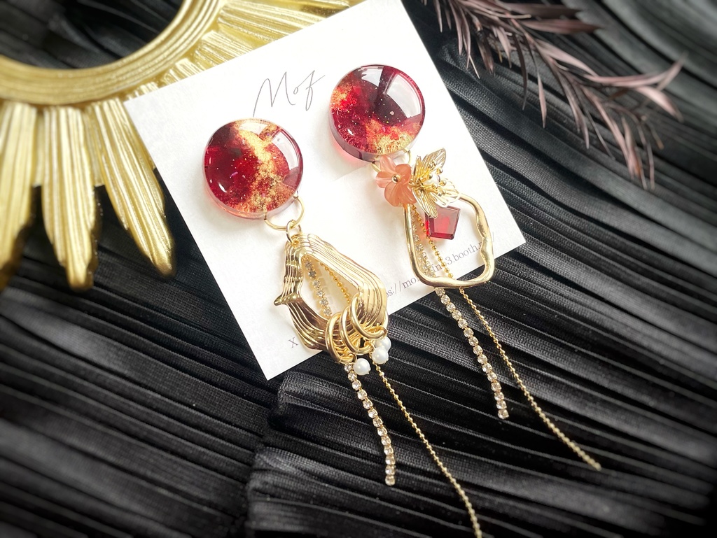 【スタレ】ファイノン・モーディスマーブルイヤリング・ピアス