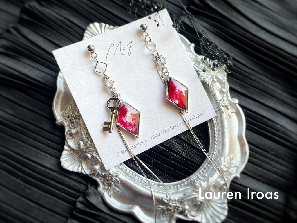 【🌈🕒】マーブルチャームイヤリング・ピアス