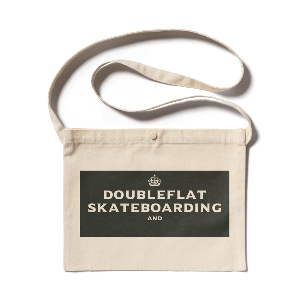 doubleflat skateboarding crownlogo sacoche 
