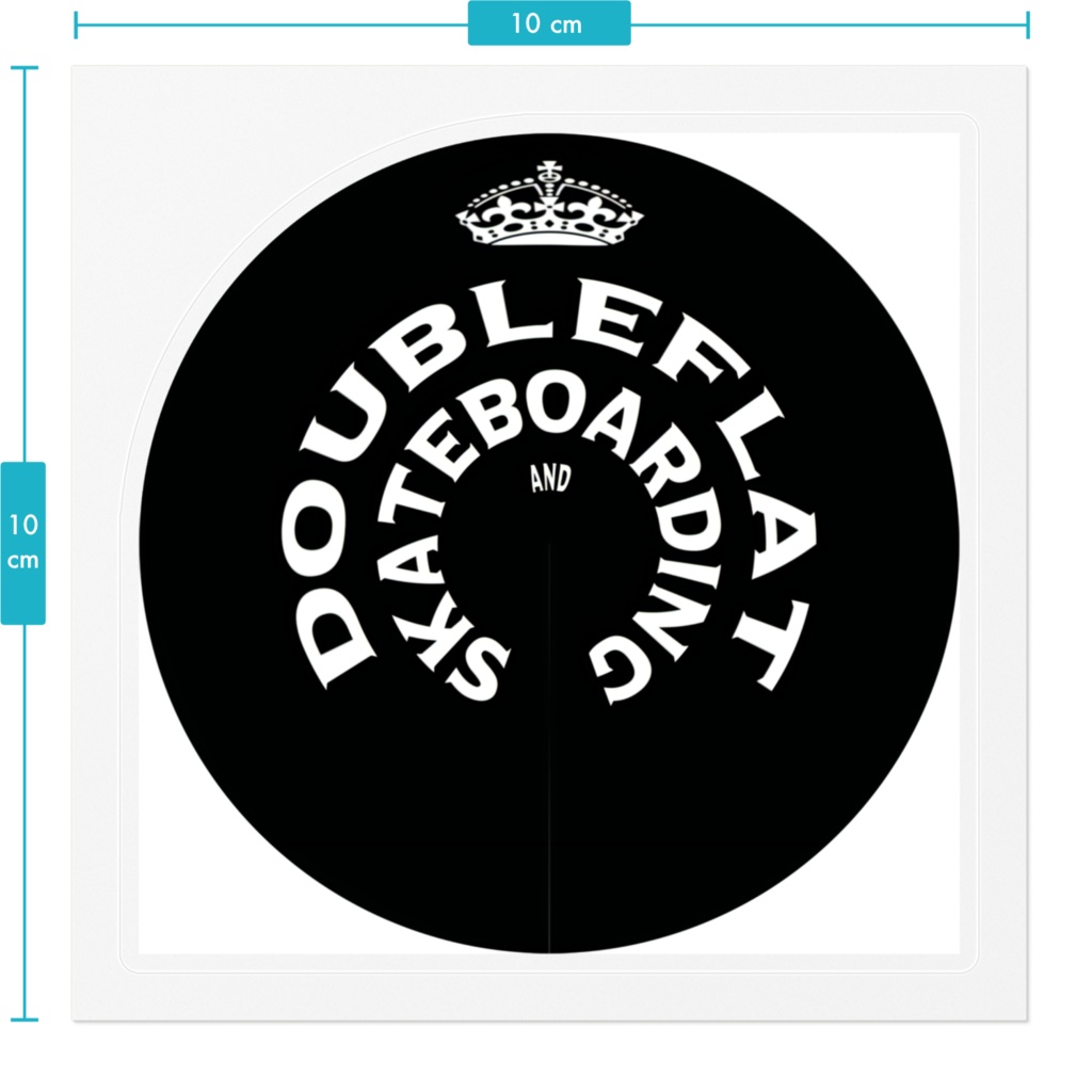 doubleflat skateboarding clearsticker