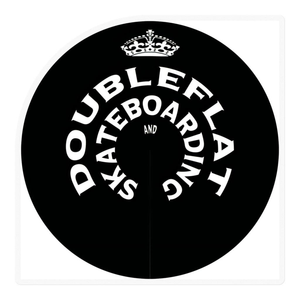 doubleflat skateboarding clearsticker 