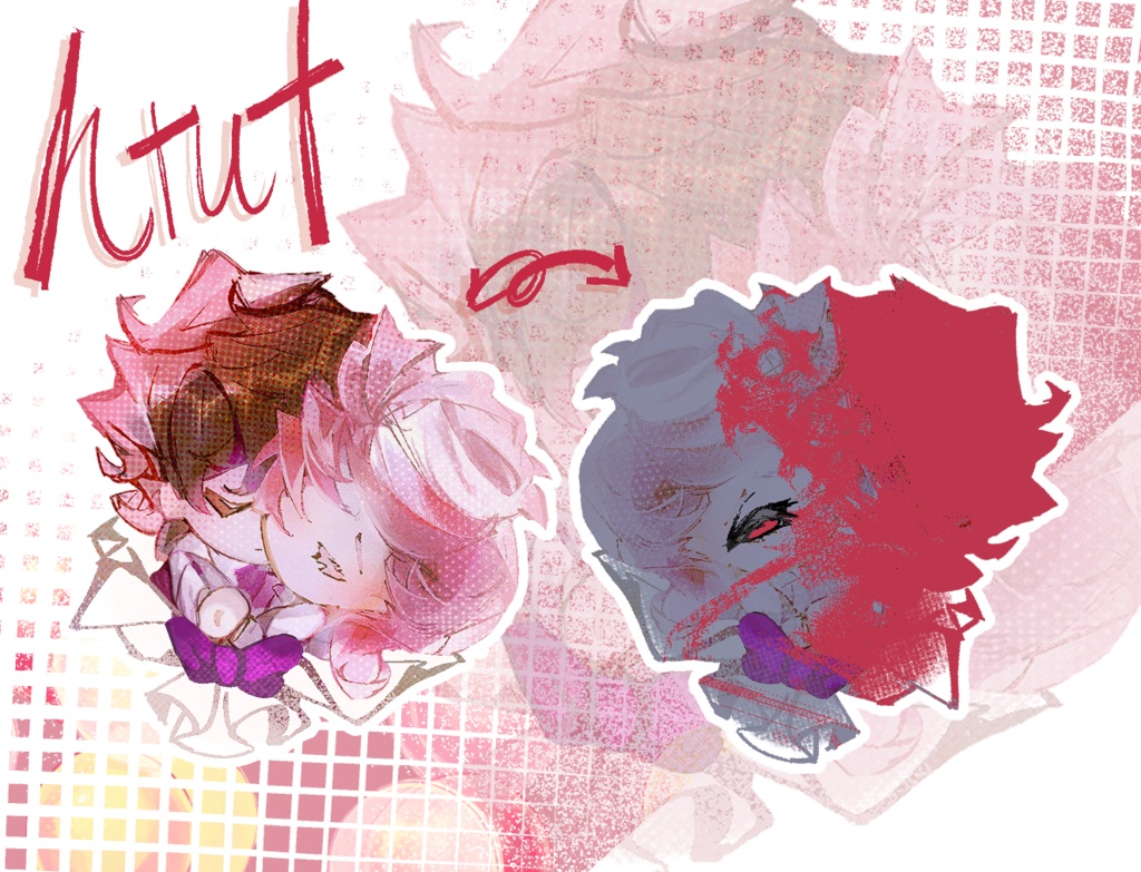 【両面アクリルキーホルダー】初宇花束アクキー