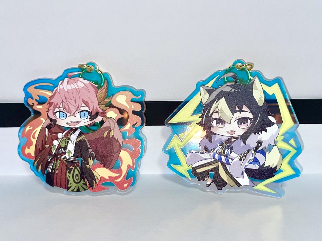 妖怪万化衣装 赤城ウェン&伊波ライ偏光アクキー