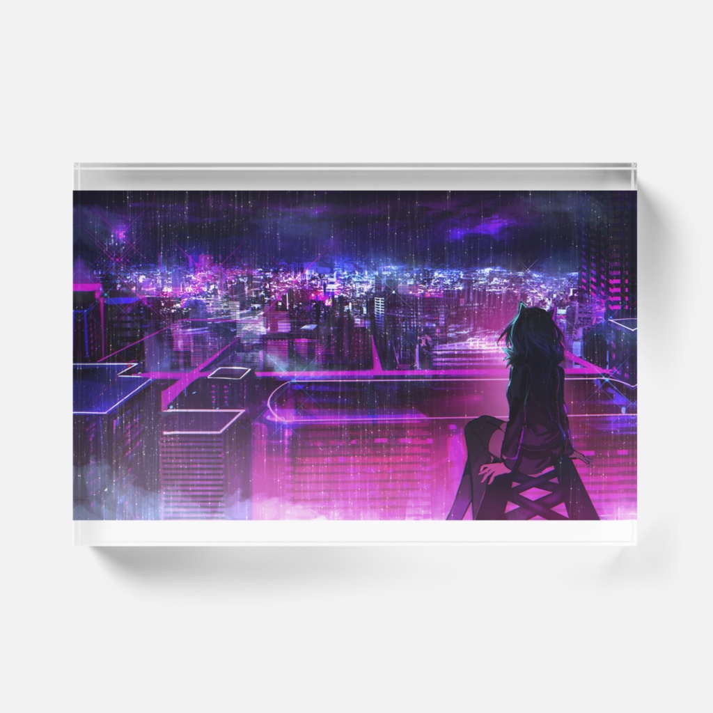 rainy day Acrylic Block