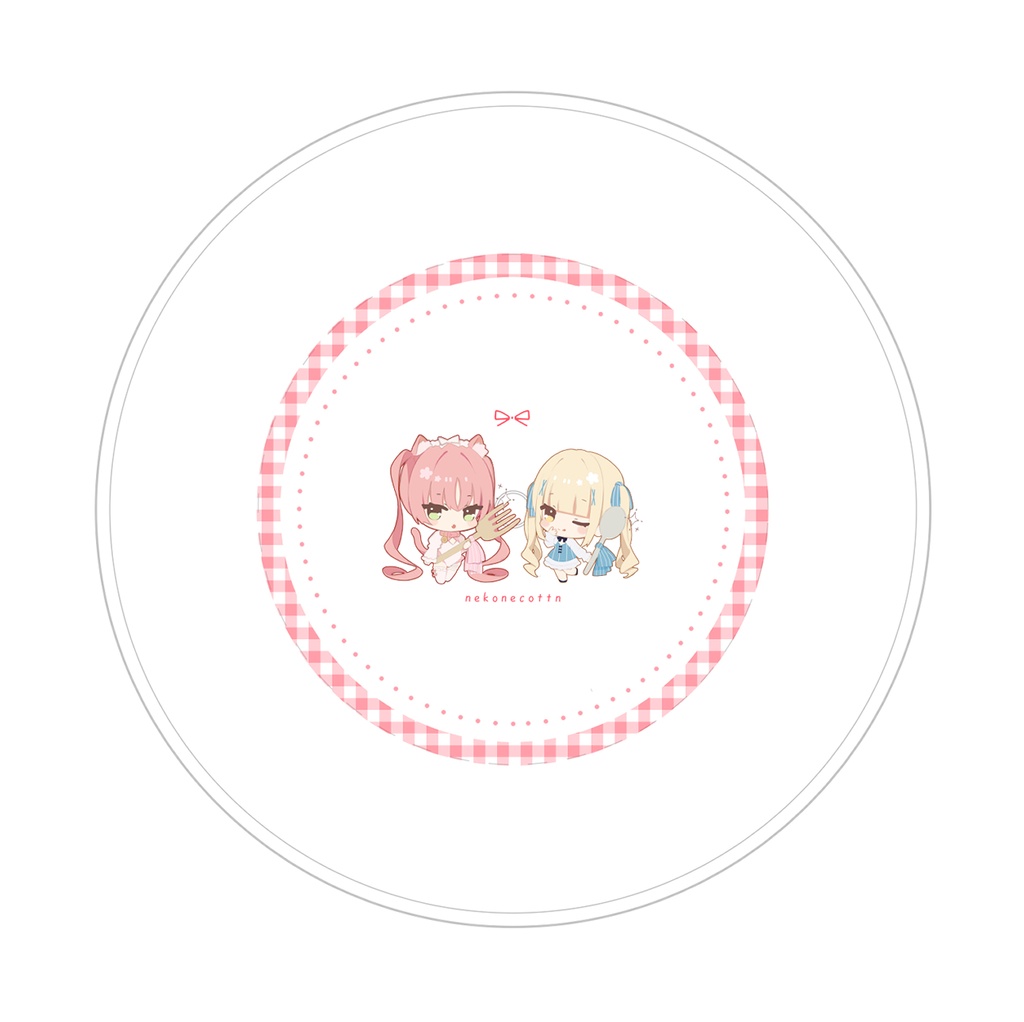 クリアプレート皿 -お猫さま＆アリス殿-