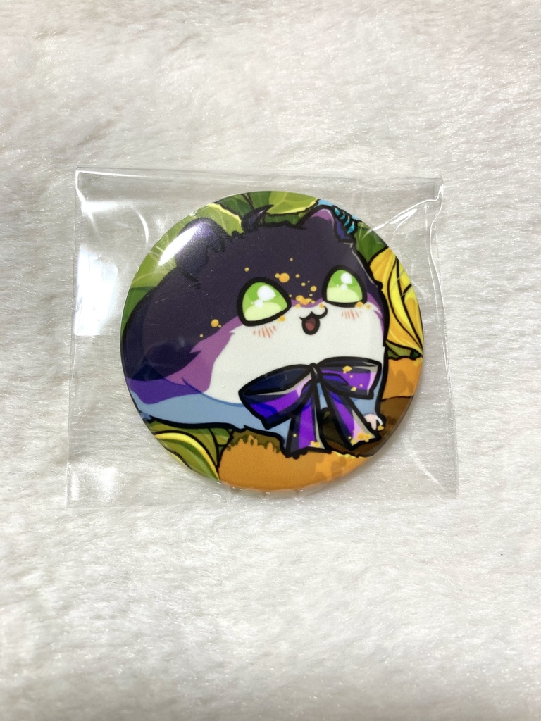 ハム執事丸缶バッジ　ラムリ