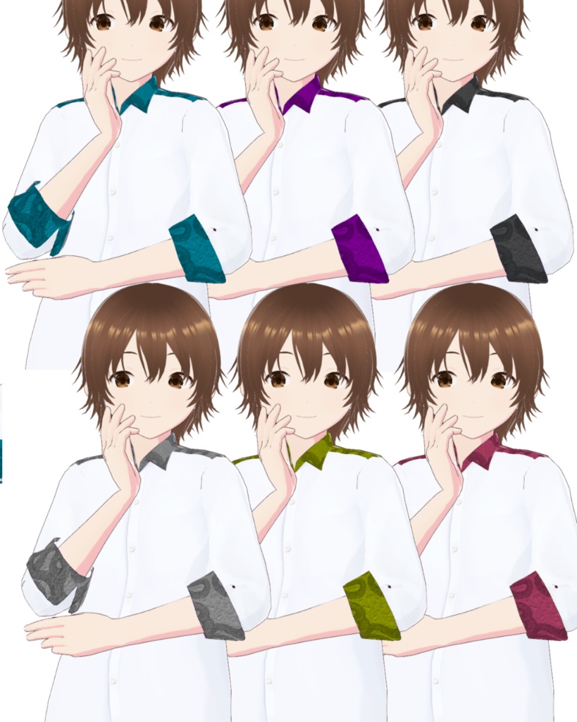 VRoid柄シャツ6色