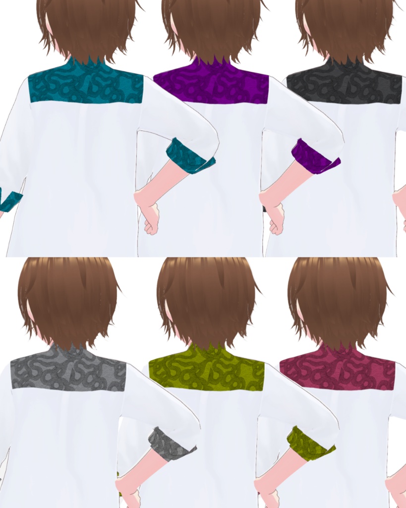 VRoid柄シャツ6色