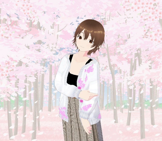 VRoid桜カーディガン２色