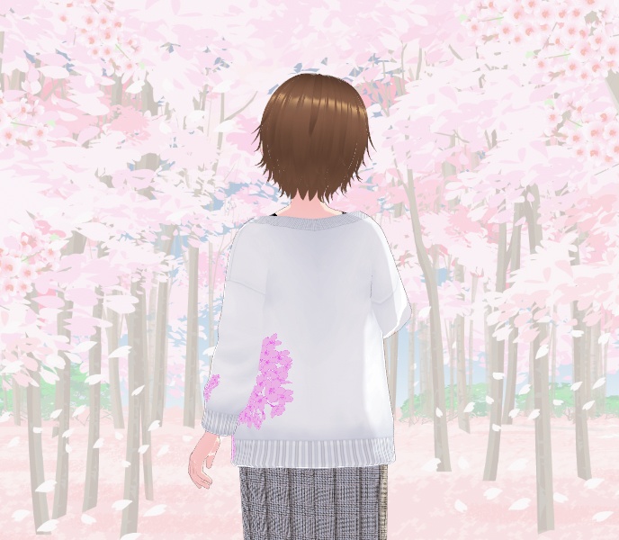 VRoid桜カーディガン2色