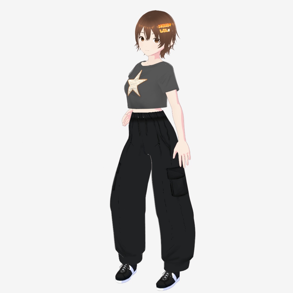 VRoid y2k風セット服+髪飾りテクスチャ