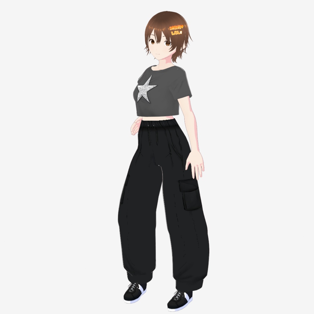 VRoid　y2k風セット服＋髪飾りテクスチャ