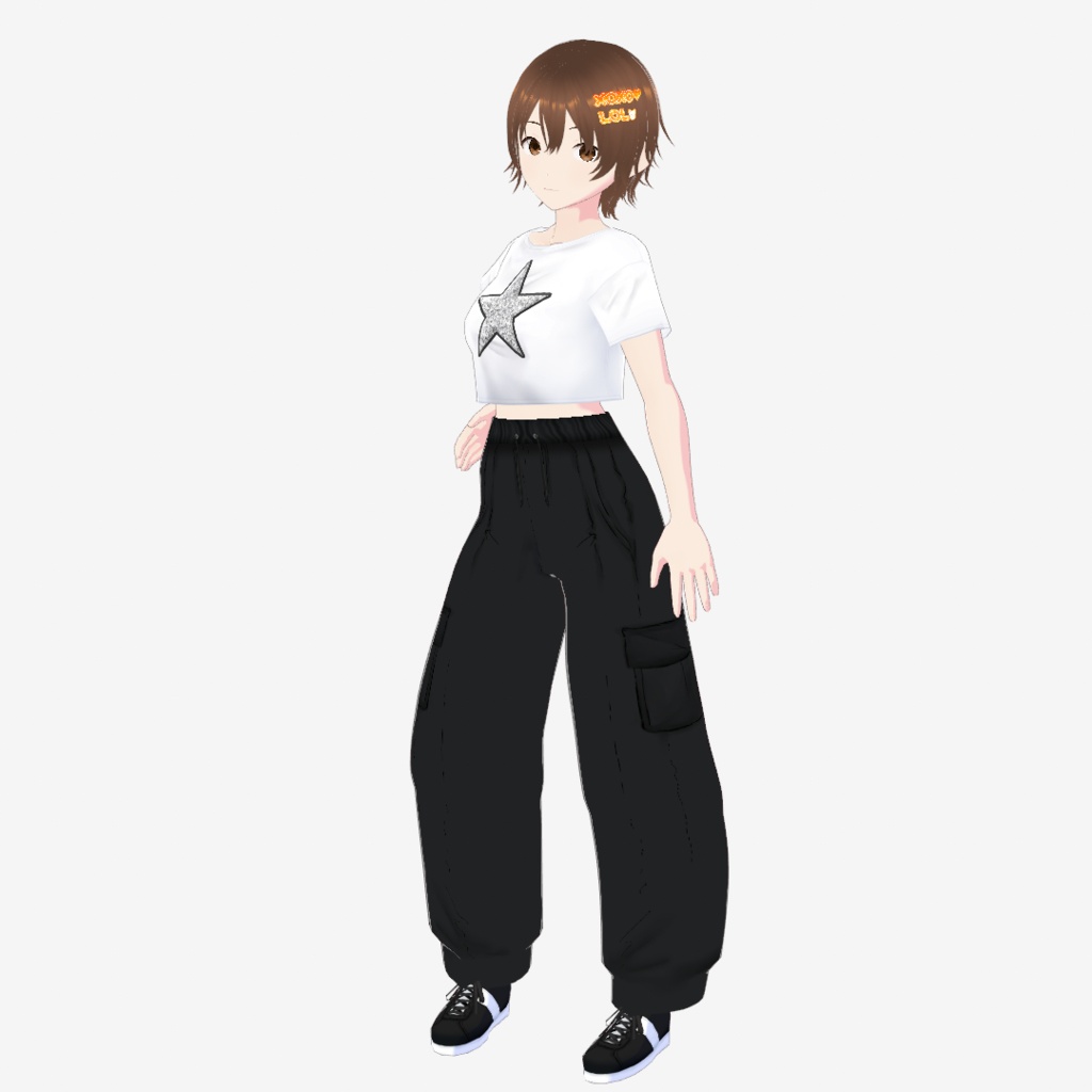 VRoid y2k風セット服+髪飾りテクスチャ