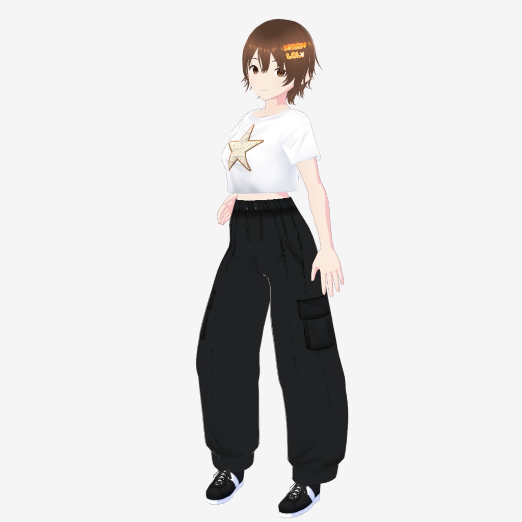 VRoid y2k風セット服+髪飾りテクスチャ