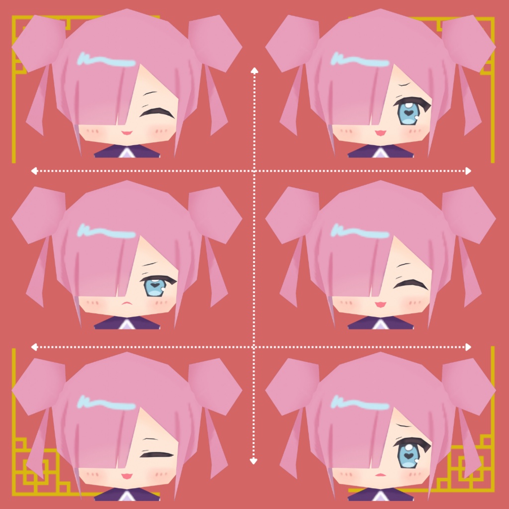 オリジナル3Dモデル「ねね」