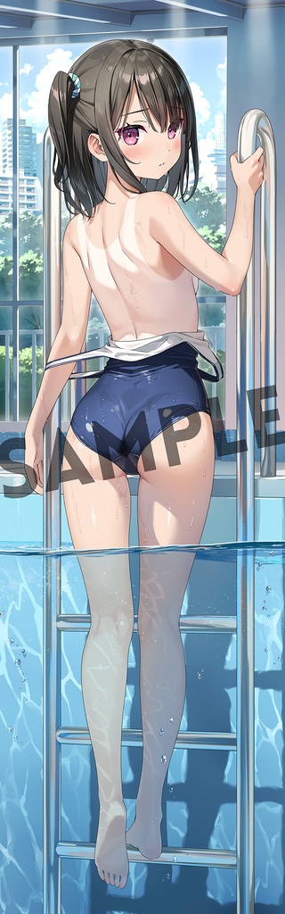 しずくスク水等身大タペストリー
