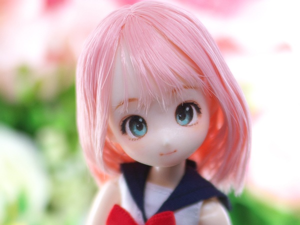オビツ11-01ホワイティ肌カスタムヘッド　手描き一点もの