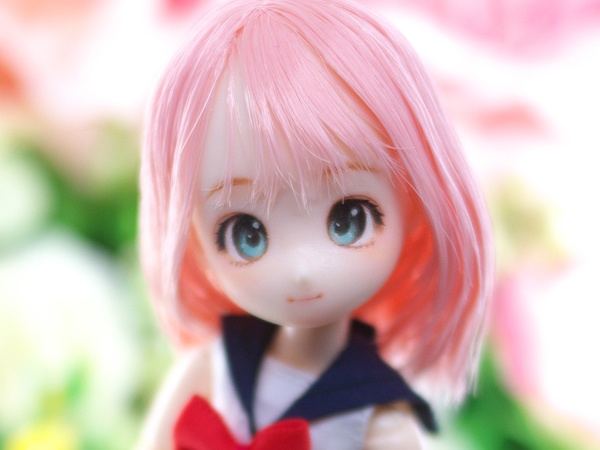 オビツ11-01ホワイティ肌カスタムヘッド　手描き一点もの