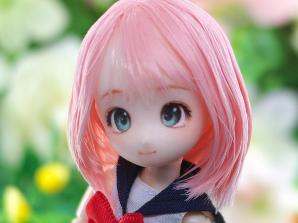 オビツ11-01ホワイティ肌カスタムヘッド　手描き一点もの