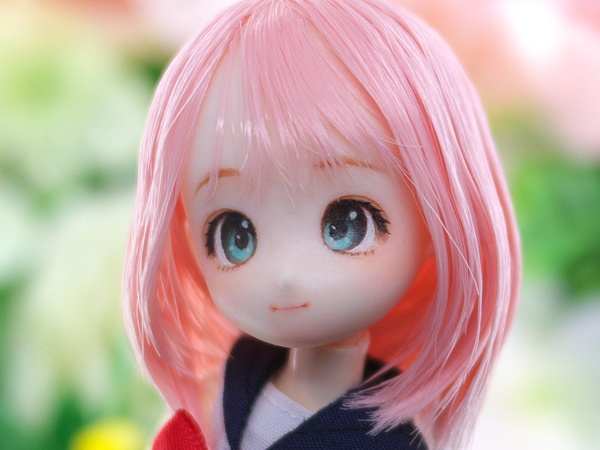 オビツ11-01ホワイティ肌カスタムヘッド　手描き一点もの