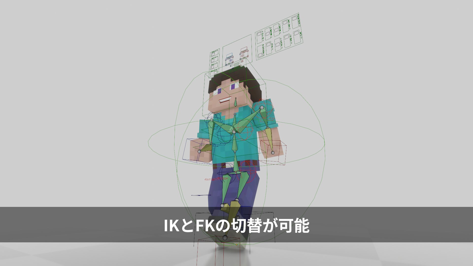 Minecraft Character Rig for Blender - Kustadooe Shop - BOOTH